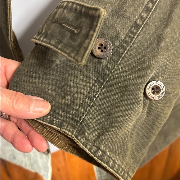 Duck Head Olive Field Jacket with Brown Collar - Picture 6 of 12